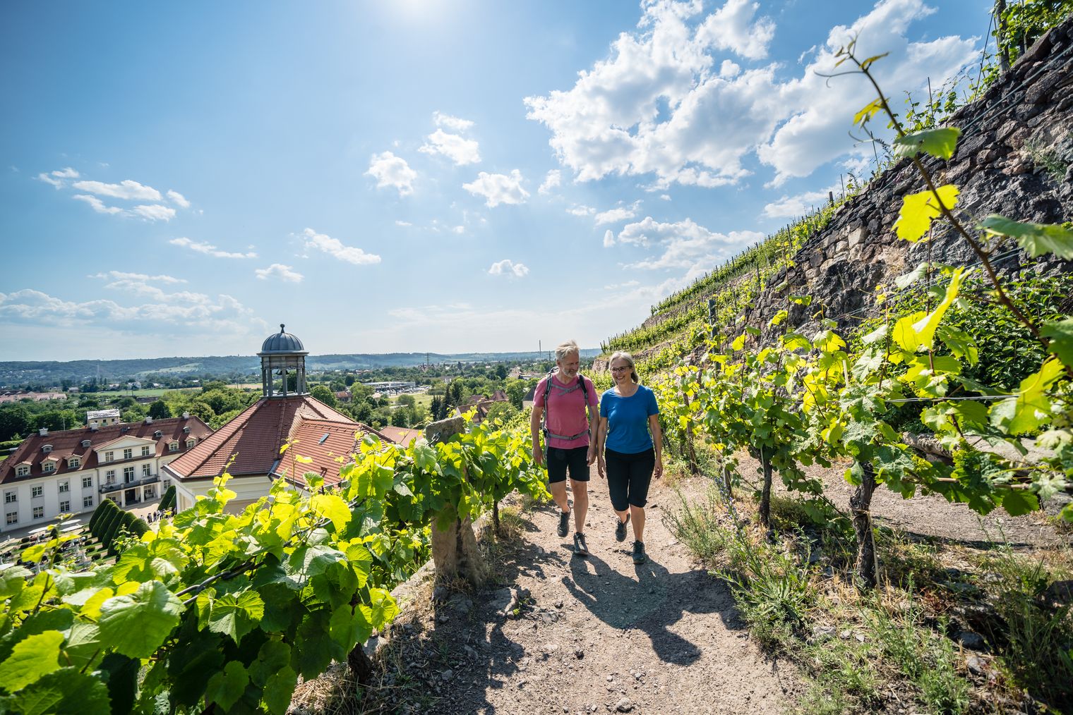 Sächsischer Weinwanderweg, Weingenuss, Schloss Wackerbarth in Radebeul