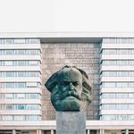Karl-Marx-Monument in Chemnitz in der Innenstadt