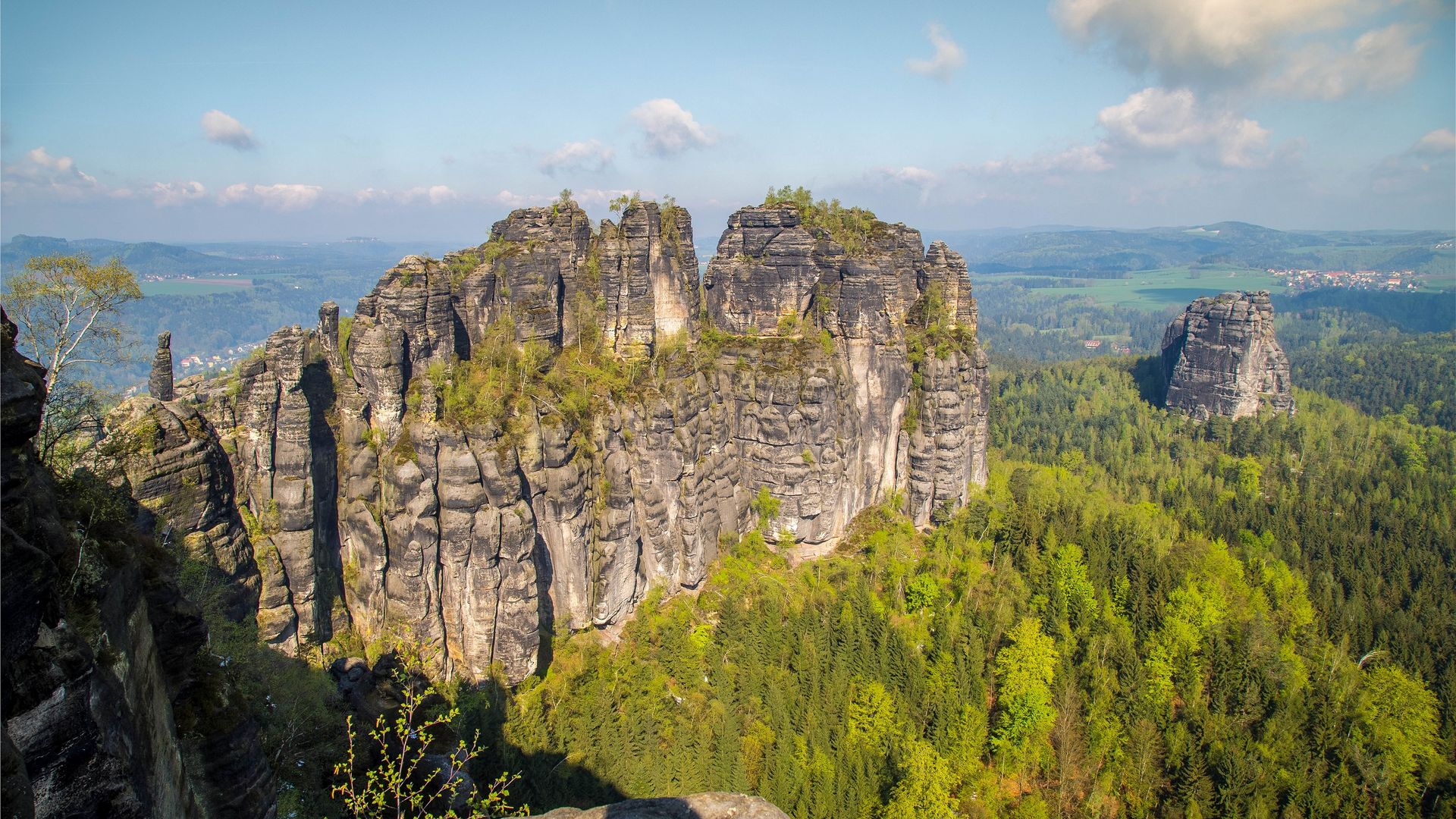 Malerweg - Wanderweg in der Sächsischen Schweiz, Blick auf die Schrammsteine