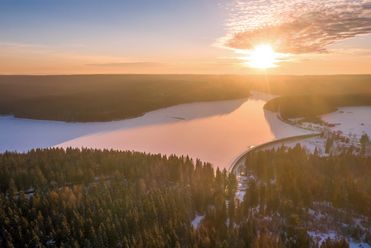 Talsperre Muldenberg im Winter