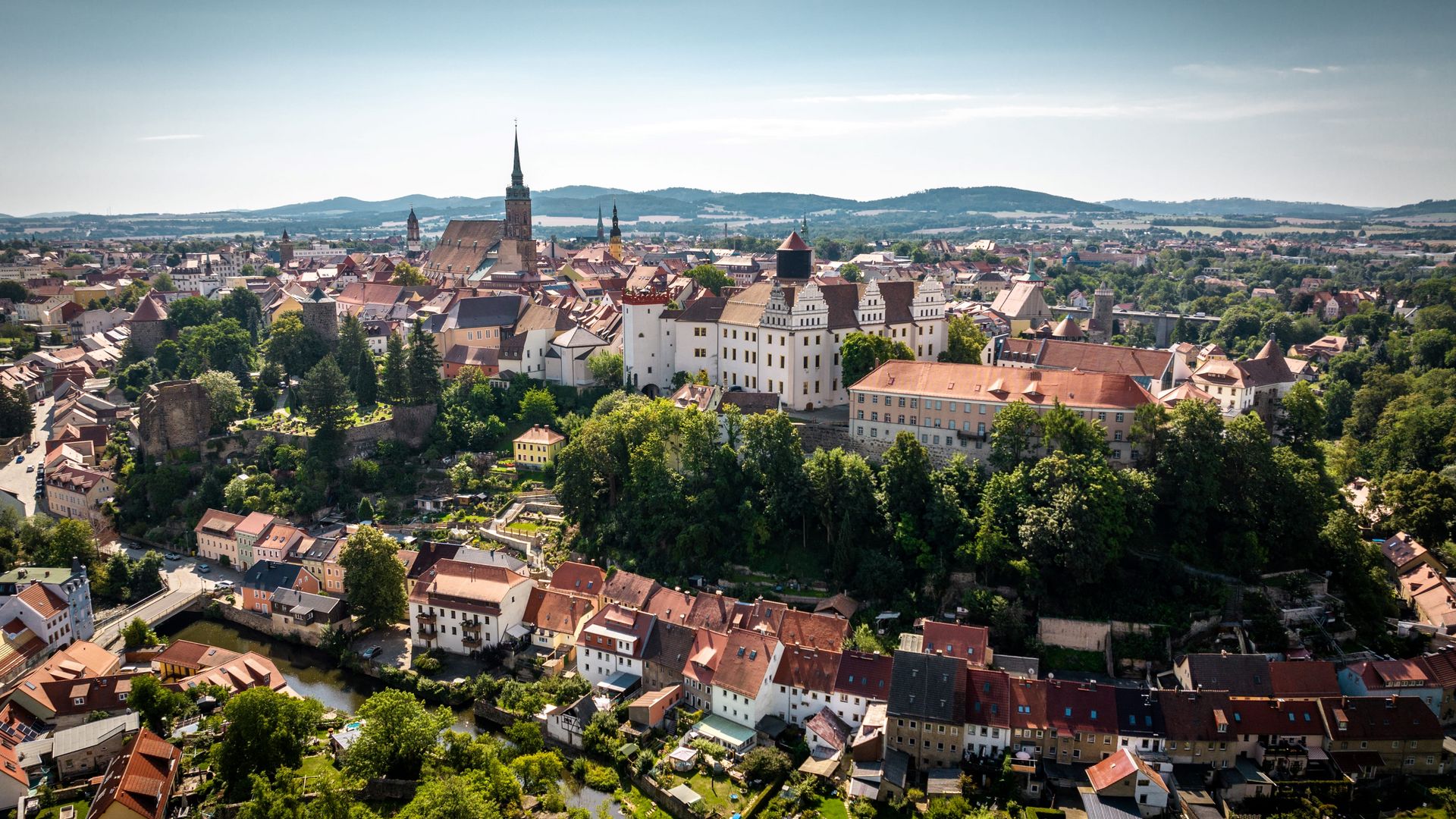 Stadtansicht von Bautzen im Sonnenschein / City view of Bautzen in the sunshine