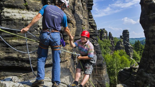 Barrierefreies Klettern in der Sächsischen Schweiz 