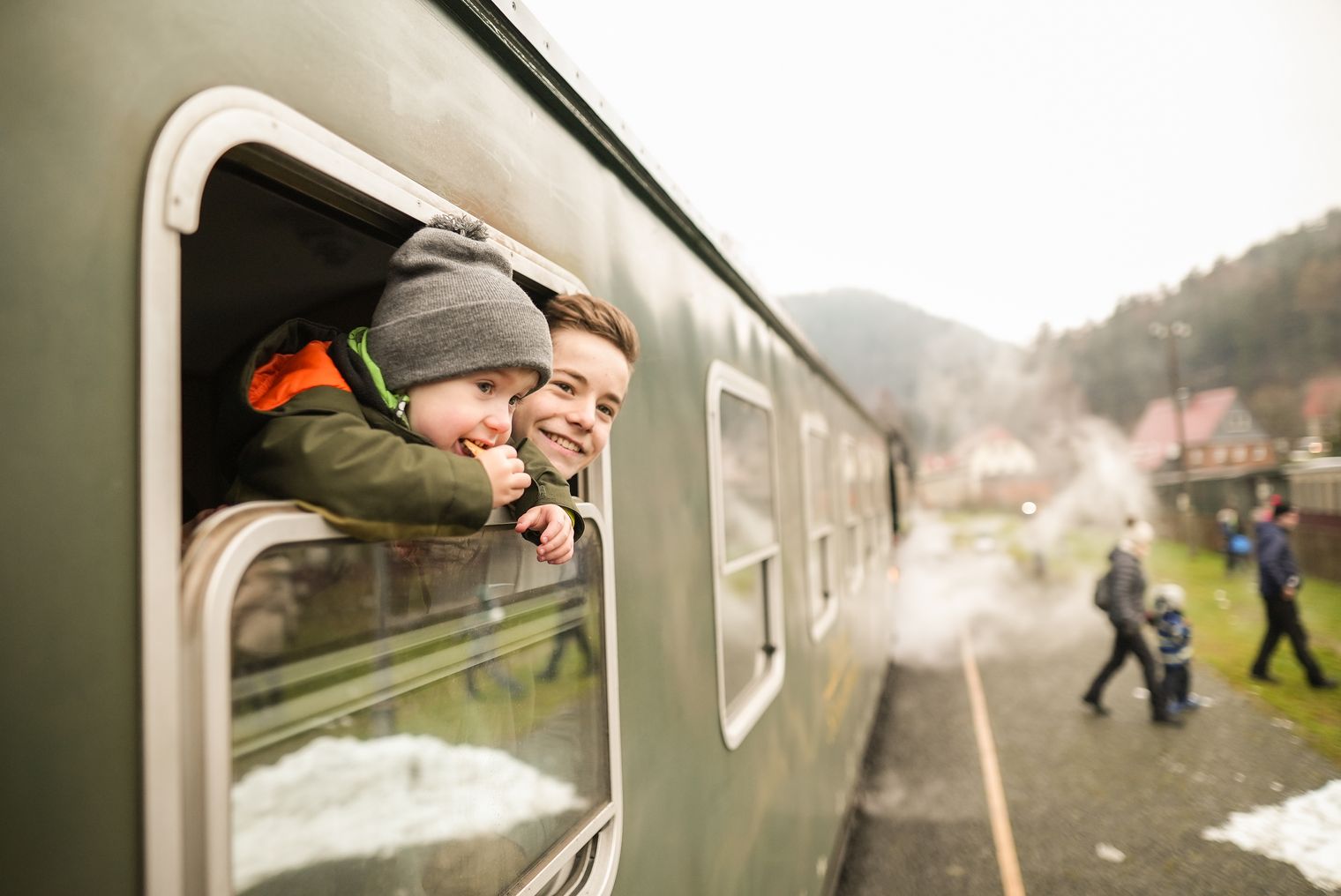 Zittauer Schmalspurbahn mit Gästen