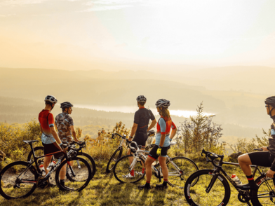 Biker im Erzgebirge