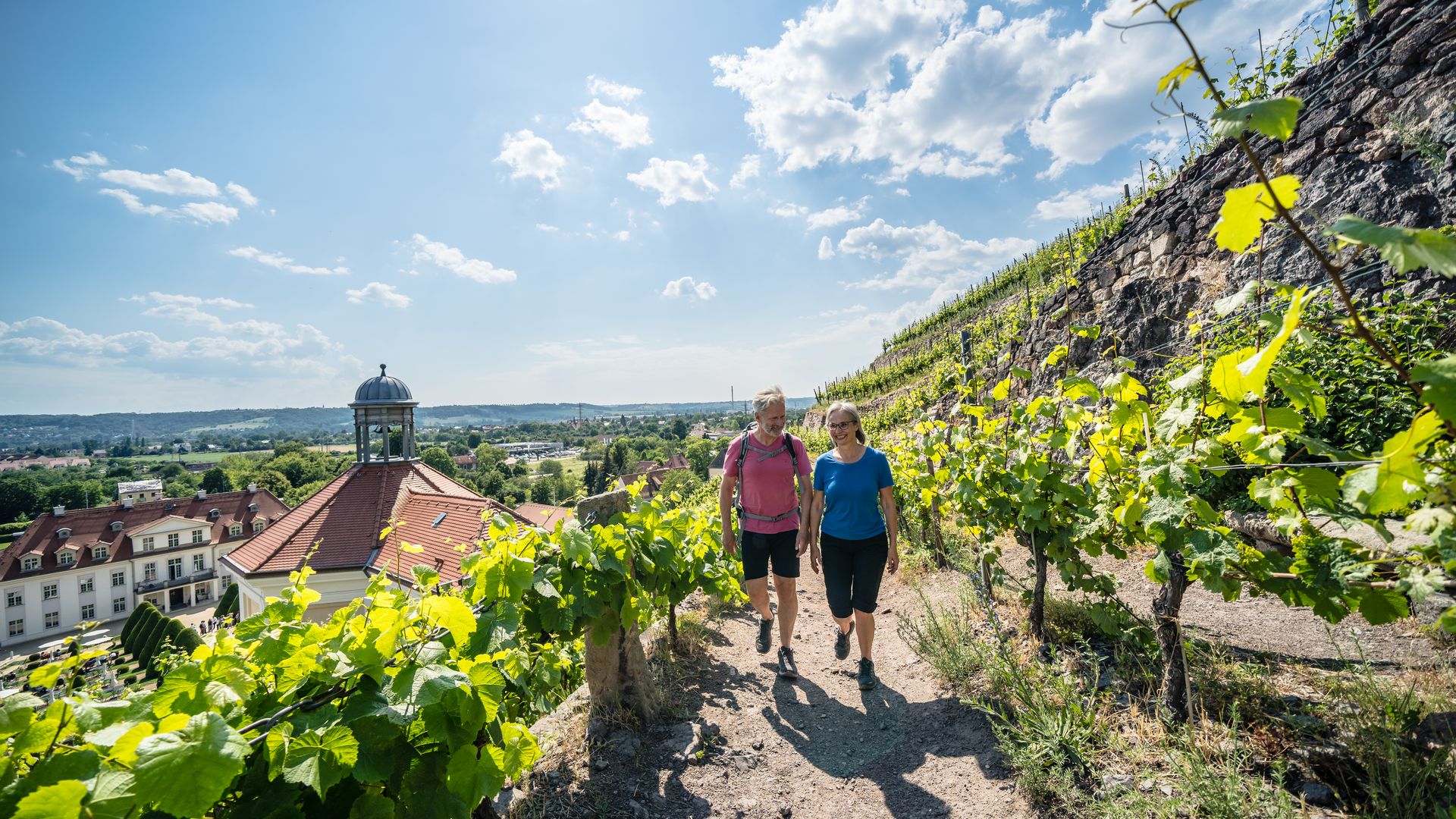 Sächsischer Weinwanderweg, Weingenuss, Schloss Wackerbarth in Radebeul
