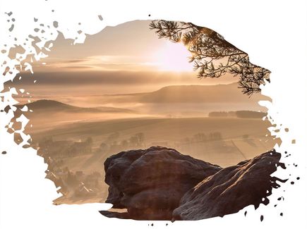 Sonnenaufgang in der sächsischen Schweiz