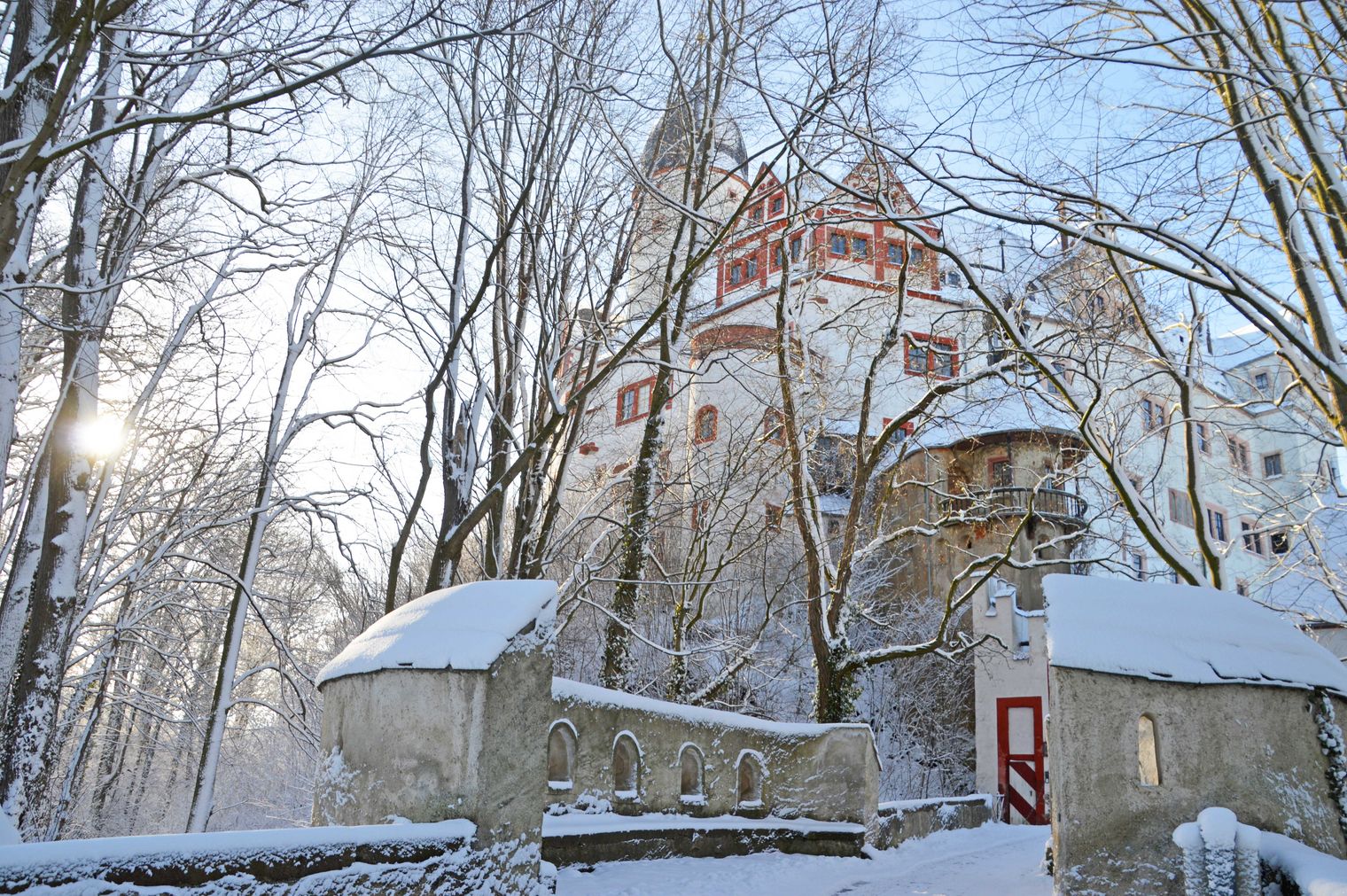 Winterliches Schloss Rochsburg