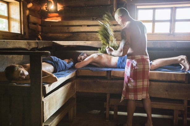 Eine traditionelle russische Sauna