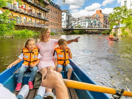 Familien-Bootstour durch die Wasserstadt von Leipzig