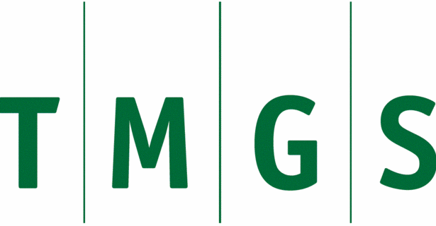 TMGS Logo mit grünen Buchstaben