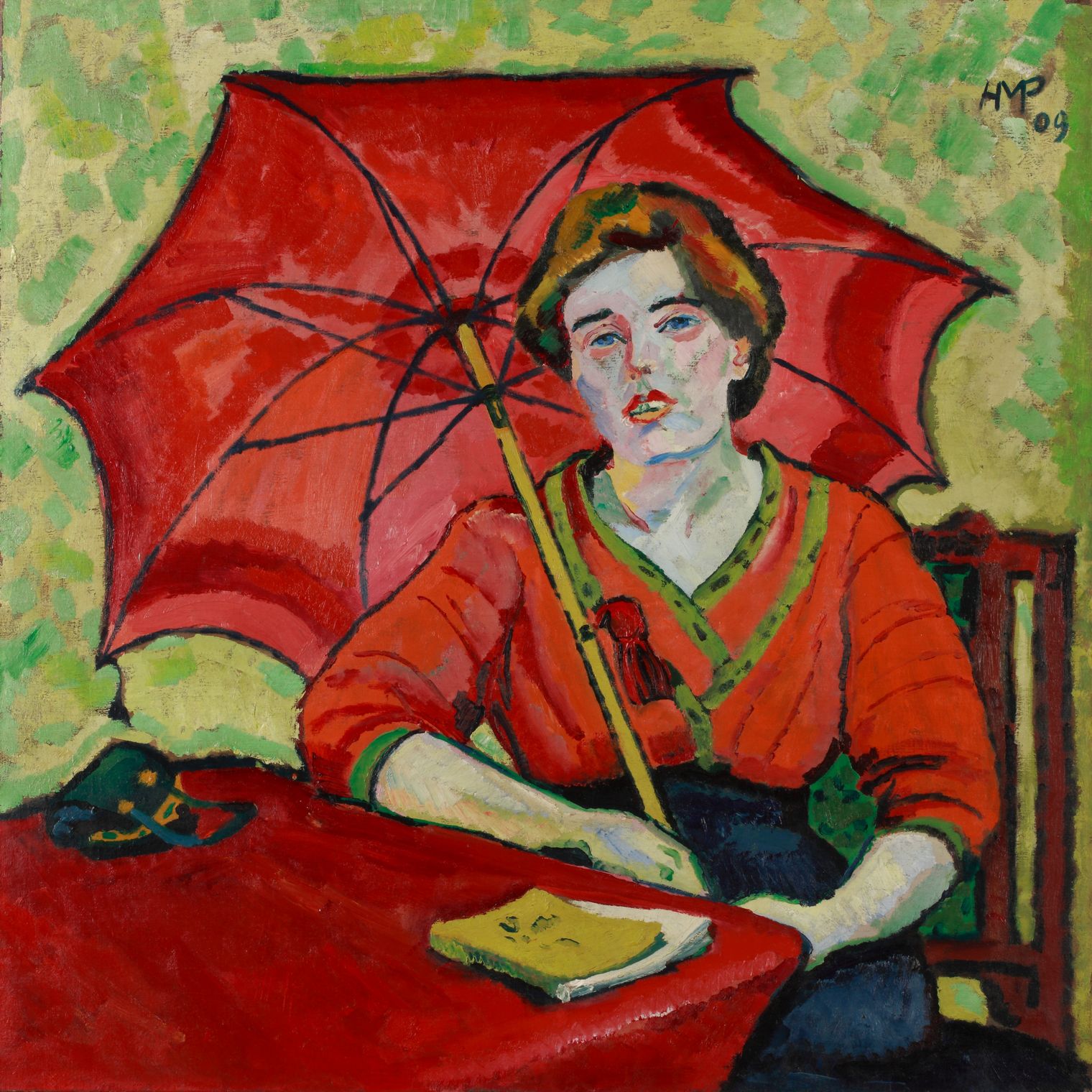 Bildnis in Rot von Max Pechstein