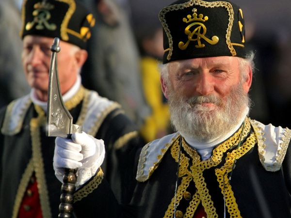 Bergmann bei der Bergparade in Seiffen // Miner at the mountain parade in Seiffen