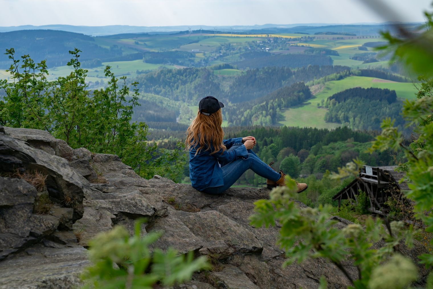 Qualitätswanderweg Erzgebirge-Vogtland, Aussicht ins Erzgebirge