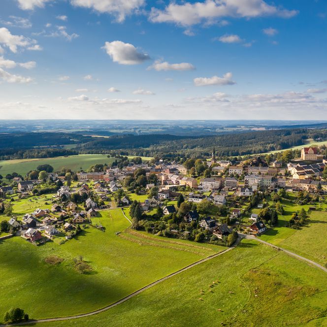 Blick auf die Stadt Schöneck