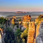 Malerweg - Wanderweg in der Sächsischen Schweiz, Blick auf die Bastei