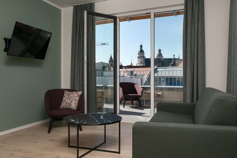 Blick in eine Hotelzimmer