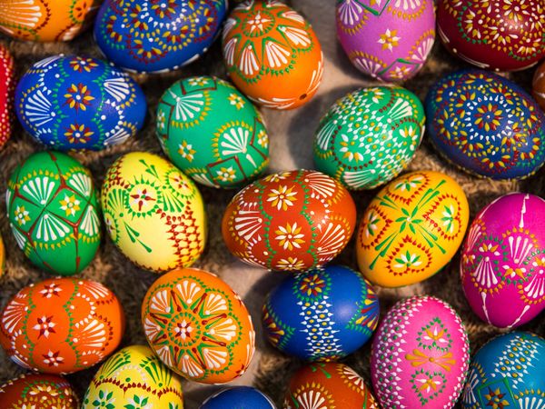 Traditionell verzierte sorbische Ostereier