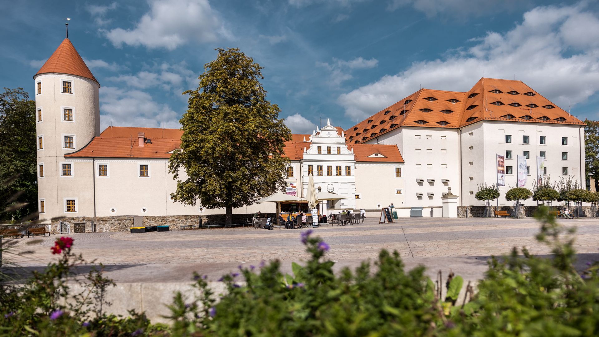 Schloss Freudenstein in Freiberg im Sonnenschein / Freudenstein Castle in Freiberg in the sunshine