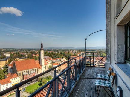Blick vom Aussichtsturm der Zittauer Johanneskirche