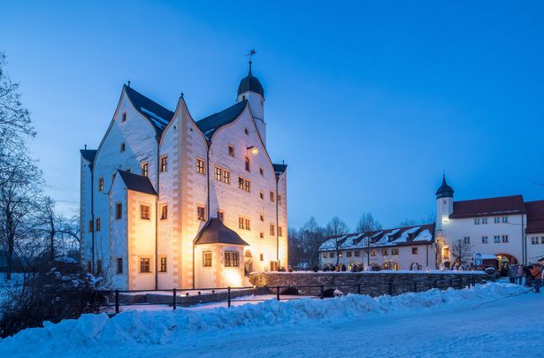 Wasserschloss Klaffenbach im Winter