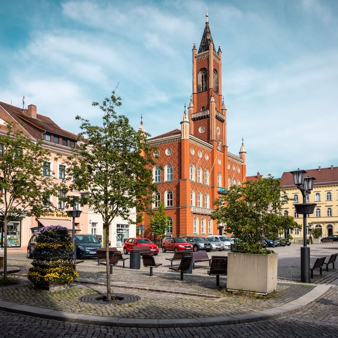 Kamenzer Markt und Rathaus