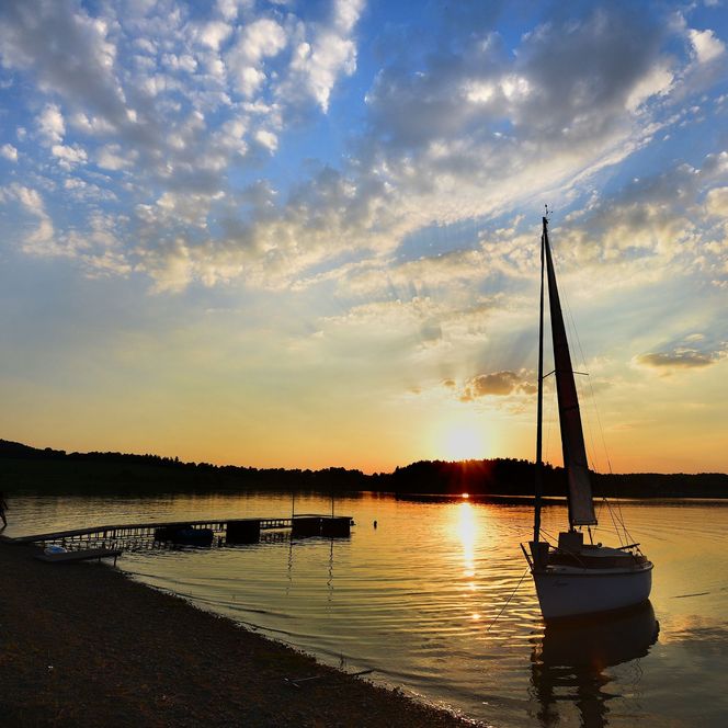 Talsperre Pöhl Sonnenuntergang