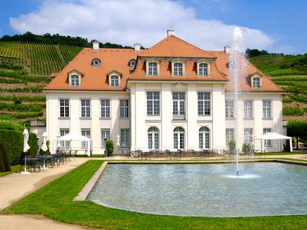 Barockschloss mit einer barocken Gartenanlage