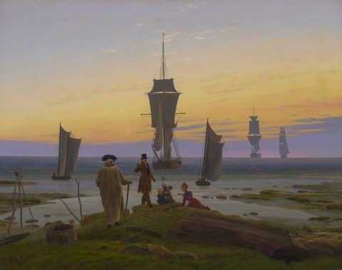 Gemälde „Lebensstufen“ von Caspar David Friedrich im Museum der bildenden Künste Leipzig