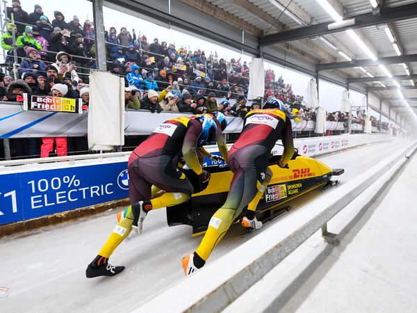 Bobteam Friedrich im SachsenEnergie Eiskanall Altenberg