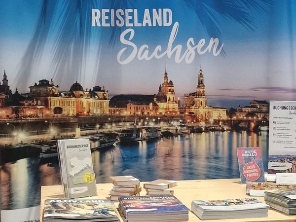 Präsentationsstand Sachsens auf dem QTA-Reisesommer