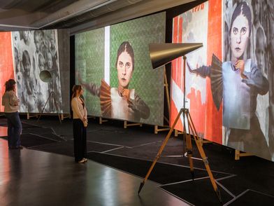 Ausstellungsansicht William Kentridge "Listen to the echo" im Albertinum, Dresden