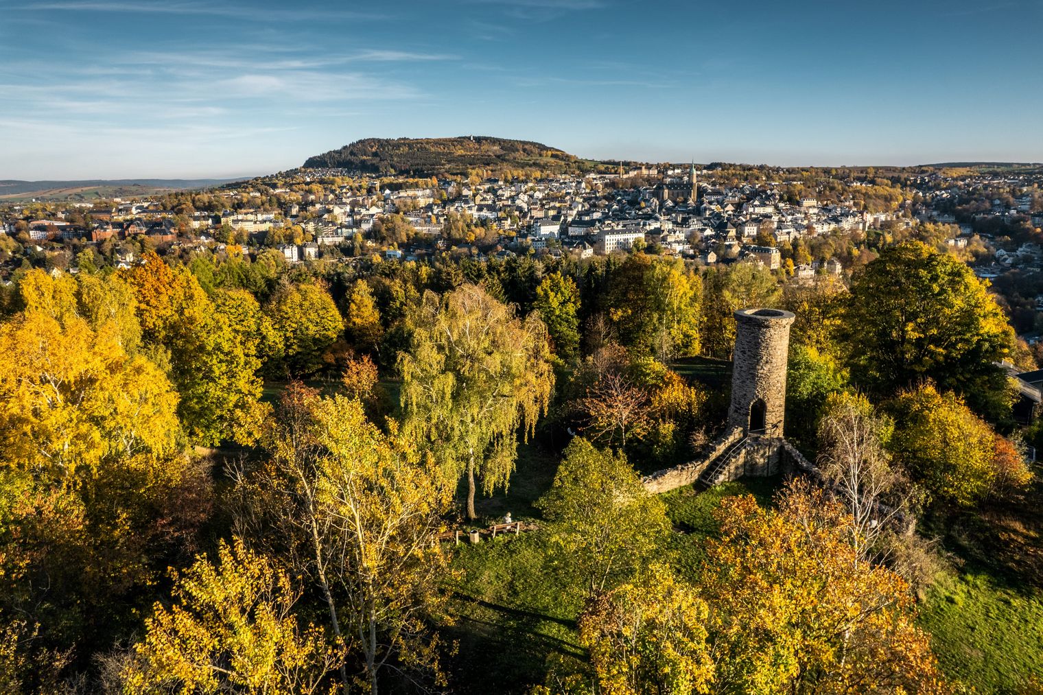 Stadtansicht von Annaberg-Buchholz im Sommer / City view of Annaberg-Buchholz in summer