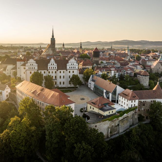 Stadtansicht von Bautzen in der Abendsonne / City view of Bautzen in the sunset