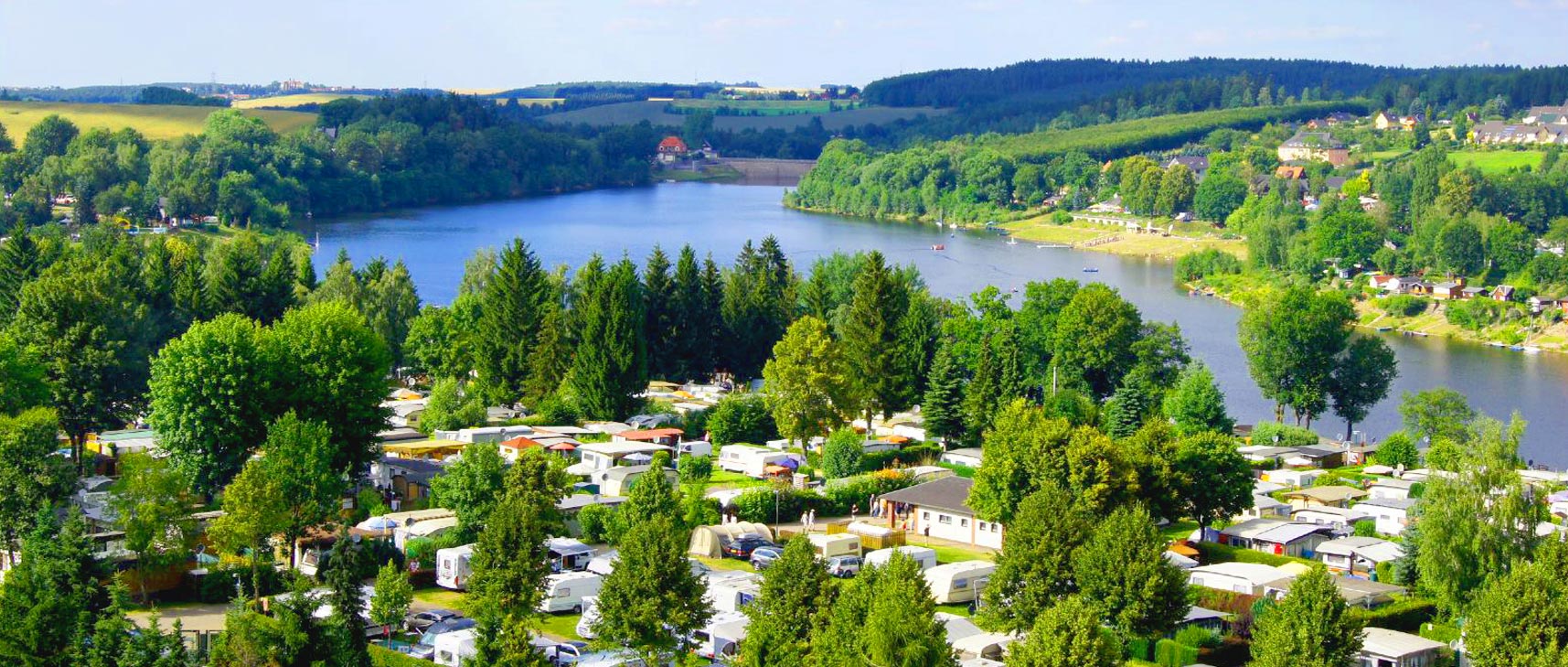 Campingplatz direkt an der Talsperre Malter in traumhafter Natur